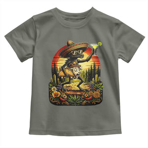 Funny Chupacabra Goat Taco Lover Toddler T Shirt Cinco De Mayo Party Gift TS12 Military Green Print Your Wear