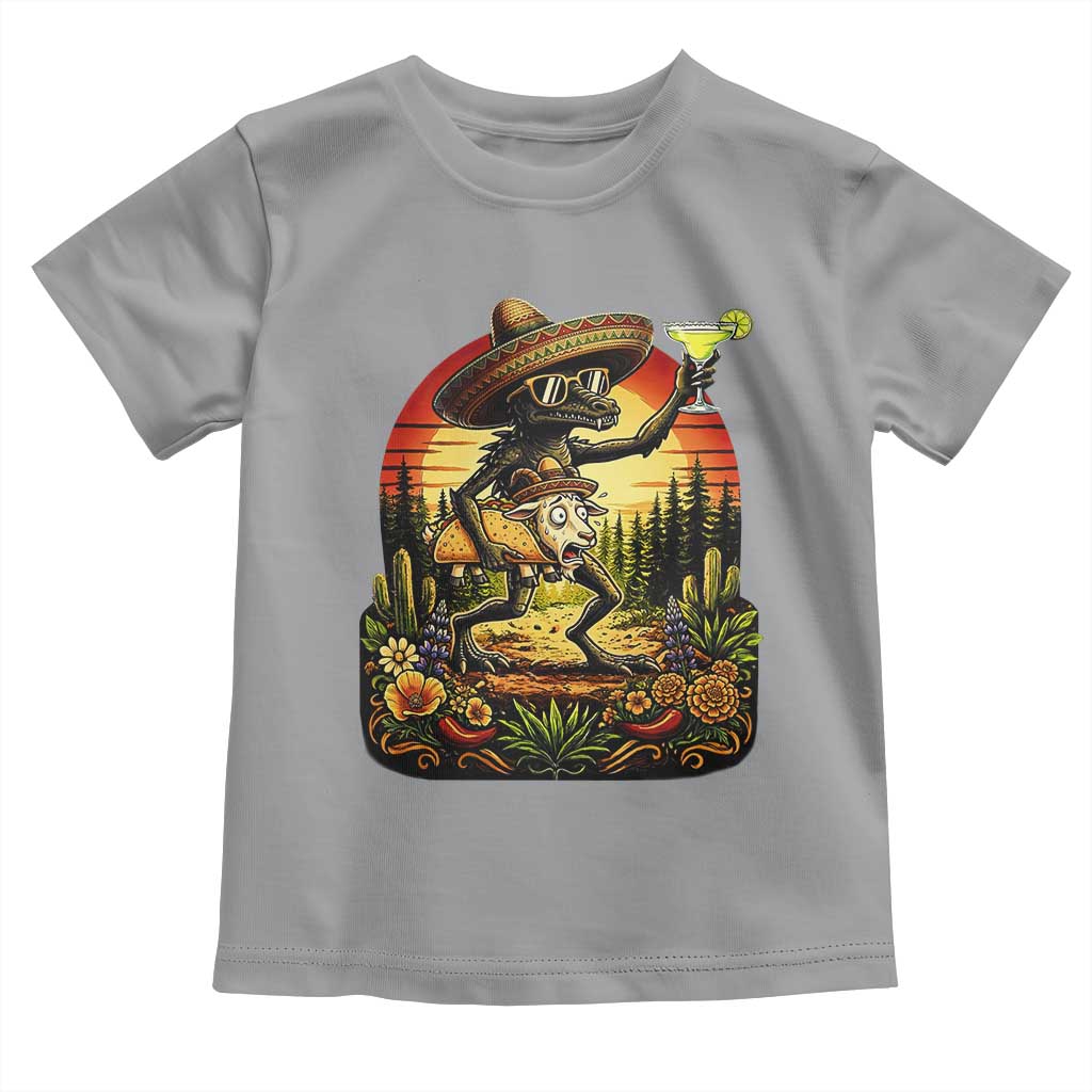 Funny Chupacabra Goat Taco Lover Toddler T Shirt Cinco De Mayo Party Gift TS12 Sport Gray Print Your Wear