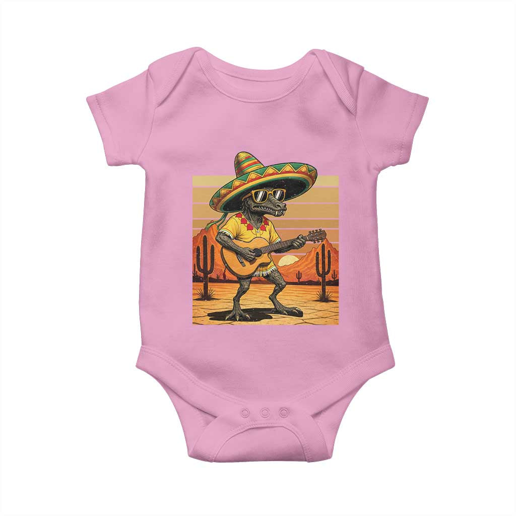 Funny Cinco De Mayo Chupacabra Baby Onesie Guitar Fiesta Gift TS12 Light Pink Print Your Wear