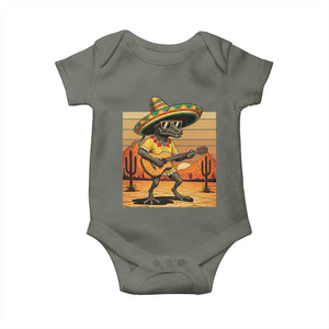 Funny Cinco De Mayo Chupacabra Baby Onesie Guitar Fiesta Gift TS12 Military Green Print Your Wear