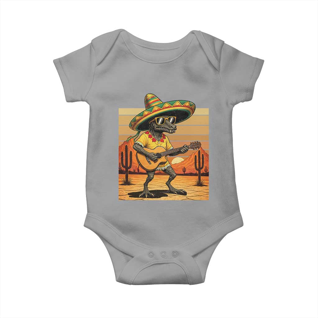 Funny Cinco De Mayo Chupacabra Baby Onesie Guitar Fiesta Gift TS12 Sport Gray Print Your Wear