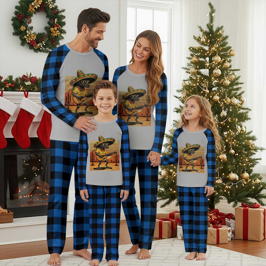 Funny Cinco De Mayo Chupacabra Plaid Pajama Set Guitar Fiesta Gift TS12 Blue Plaid Print Your Wear