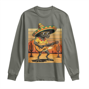 Funny Cinco De Mayo Chupacabra Long Sleeve Shirt Guitar Fiesta Gift TS12 Military Green Print Your Wear