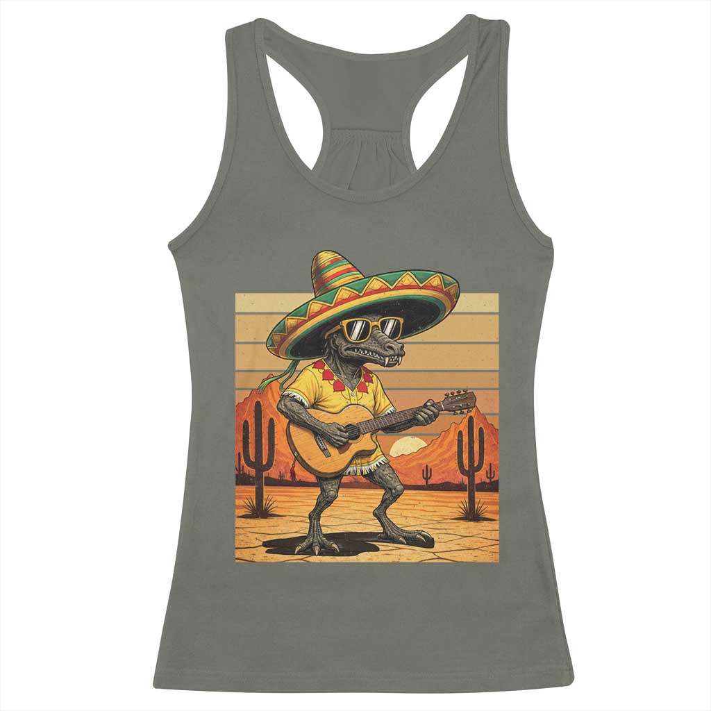 Funny Cinco De Mayo Chupacabra Racerback Tank Top Guitar Fiesta Gift TS12 Military Green Print Your Wear
