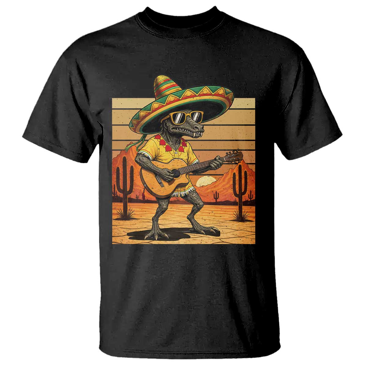 Funny Cinco De Mayo Chupacabra T Shirt Guitar Fiesta Gift TS12 Black Print Your Wear