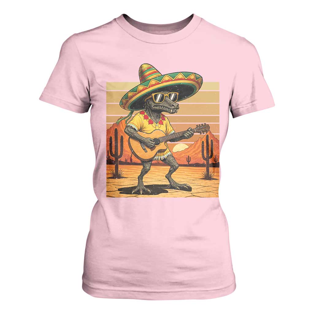 Funny Cinco De Mayo Chupacabra T Shirt For Women Guitar Fiesta Gift TS12 Light Pink Print Your Wear