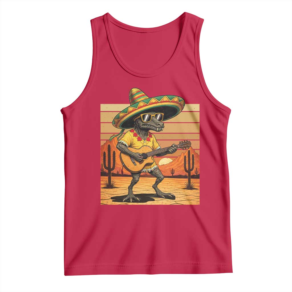 Funny Cinco De Mayo Chupacabra Tank Top Guitar Fiesta Gift TS12 Red Print Your Wear