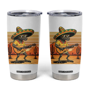 Funny Cinco De Mayo Chupacabra Tumbler Cup Guitar Fiesta Gift TS12 White Print Your Wear