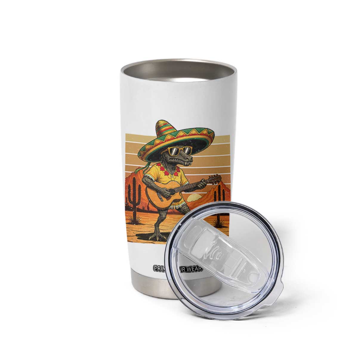 Funny Cinco De Mayo Chupacabra Tumbler Cup Guitar Fiesta Gift TS12 Print Your Wear