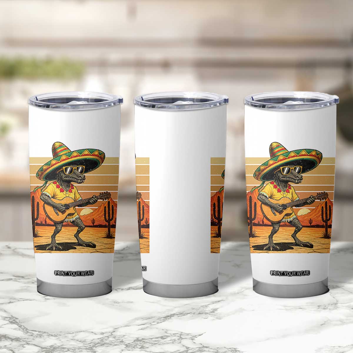 Funny Cinco De Mayo Chupacabra Tumbler Cup Guitar Fiesta Gift TS12 Print Your Wear
