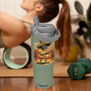 Funny Cinco De Mayo Chupacabra Flip Straw Tumbler Guitar Fiesta Gift TS12 One Size: 30 oz Moss Green Print Your Wear