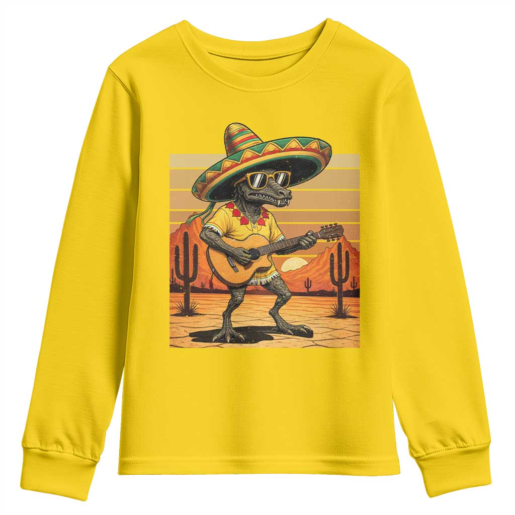 Funny Cinco De Mayo Chupacabra Youth Sweatshirt Guitar Fiesta Gift TS12 Daisy Print Your Wear