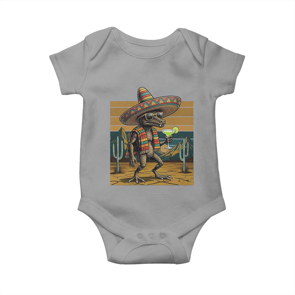 Funny Chupacabra Fiesta Baby Onesie Cinco De Mayo Gift TS12 Sport Gray Print Your Wear