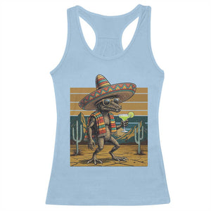 Funny Chupacabra Fiesta Racerback Tank Top Cinco De Mayo Gift TS12 Light Blue Print Your Wear