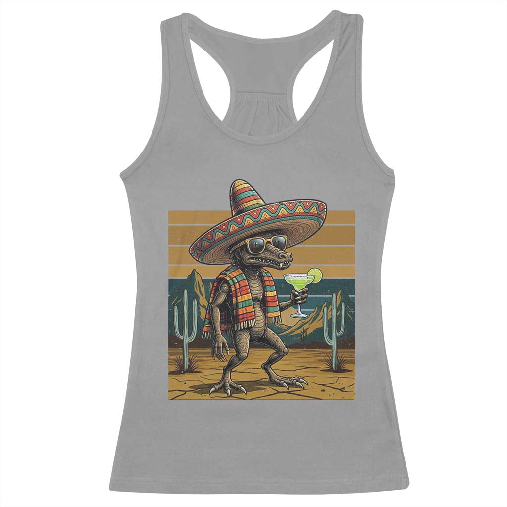 Funny Chupacabra Fiesta Racerback Tank Top Cinco De Mayo Gift TS12 Sport Gray Print Your Wear