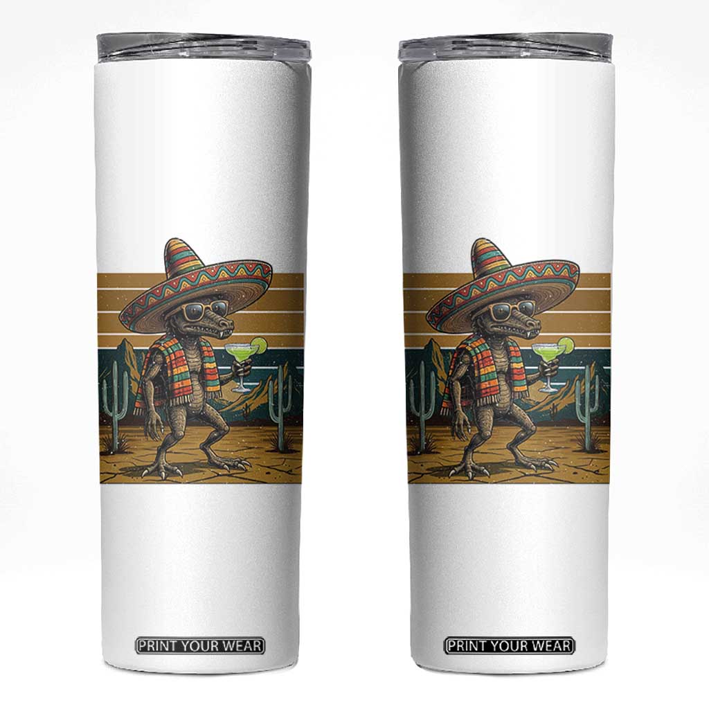 Funny Chupacabra Fiesta Skinny Tumbler Cinco De Mayo Gift TS12 White Print Your Wear