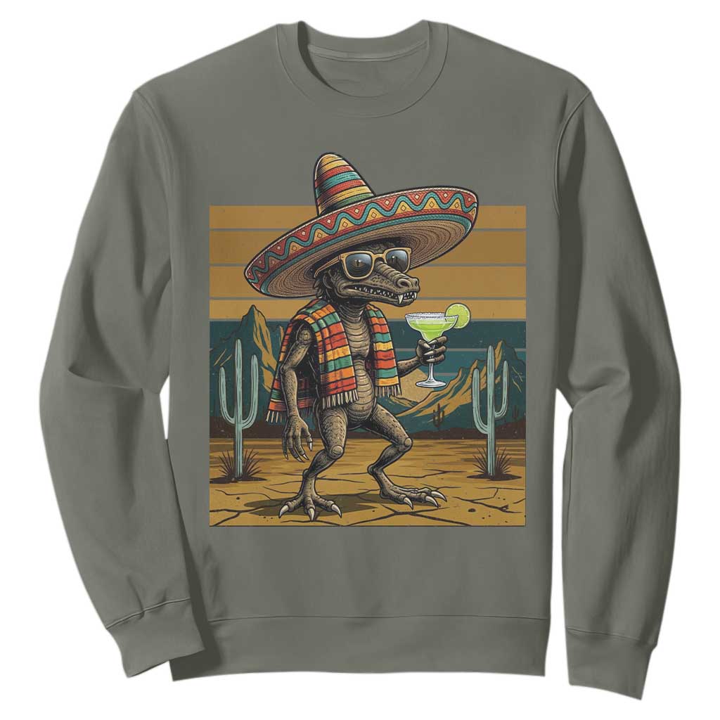 Funny Chupacabra Fiesta Sweatshirt Cinco De Mayo Gift TS12 Military Green Print Your Wear