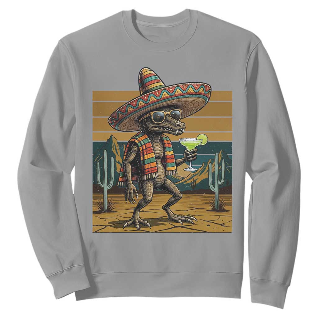 Funny Chupacabra Fiesta Sweatshirt Cinco De Mayo Gift TS12 Sport Gray Print Your Wear