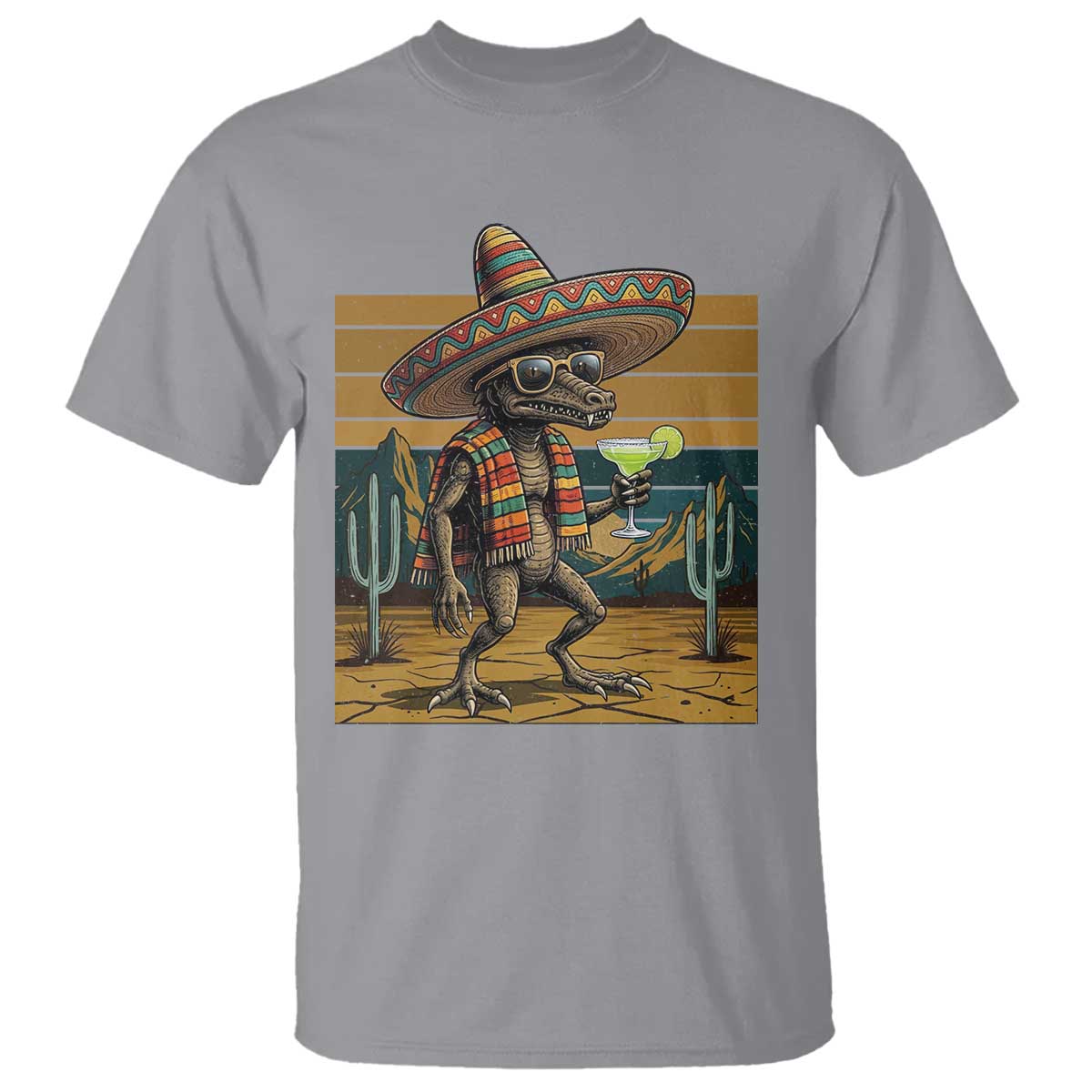 Funny Chupacabra Fiesta T Shirt Cinco De Mayo Gift TS12 Sport Gray Print Your Wear