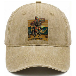 Funny Chupacabra Fiesta Washed Cotton Baseball Cap Cinco De Mayo Gift TS12 Print Your Wear