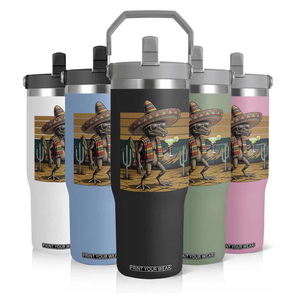 Funny Chupacabra Fiesta Flip Straw Tumbler Cinco De Mayo Gift TS12 Print Your Wear