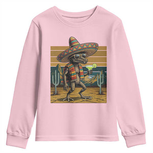 Funny Chupacabra Fiesta Youth Sweatshirt Cinco De Mayo Gift TS12 Light Pink Print Your Wear