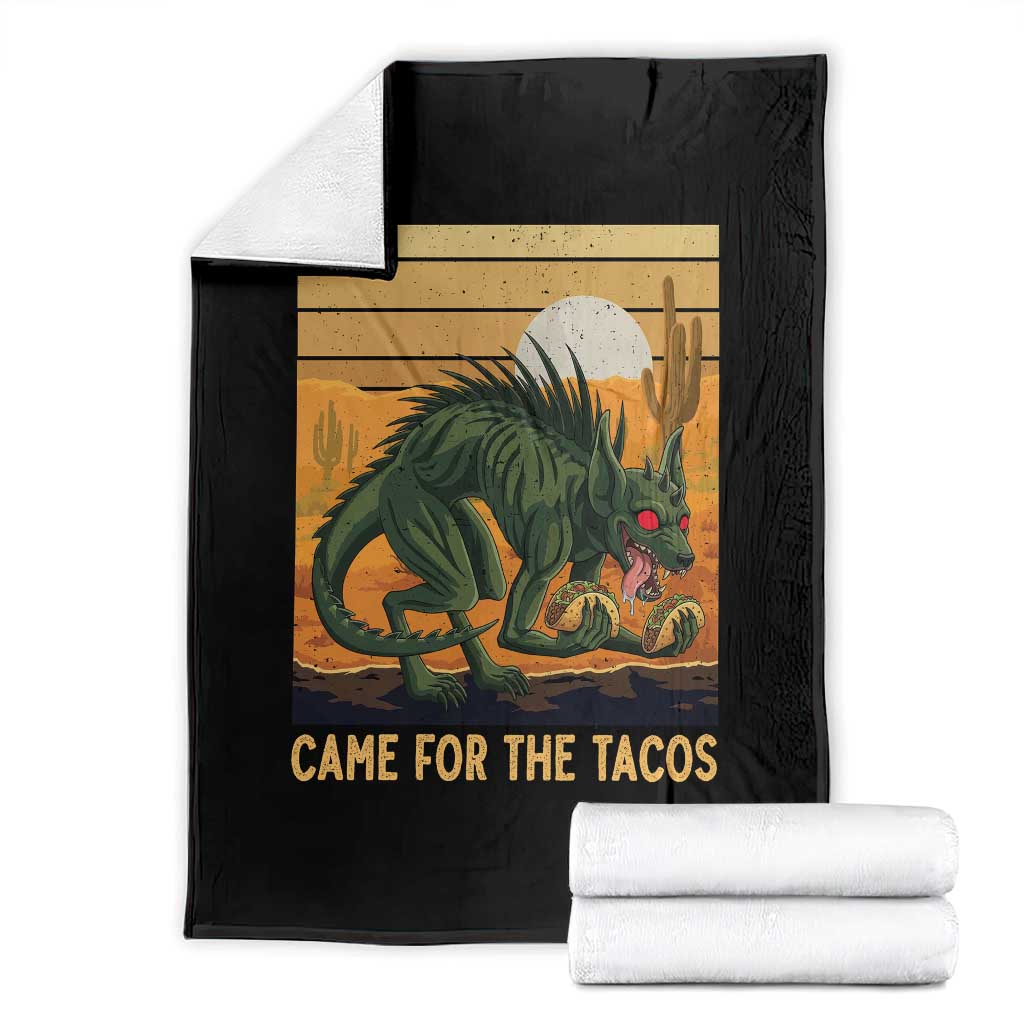 Funny Chupacabra Taco Lover Throw Blanket Came For The Tacos TS12 Black Print Your Wear