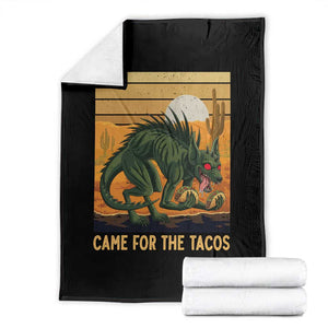 Funny Chupacabra Taco Lover Throw Blanket Came For The Tacos TS12 Black Print Your Wear