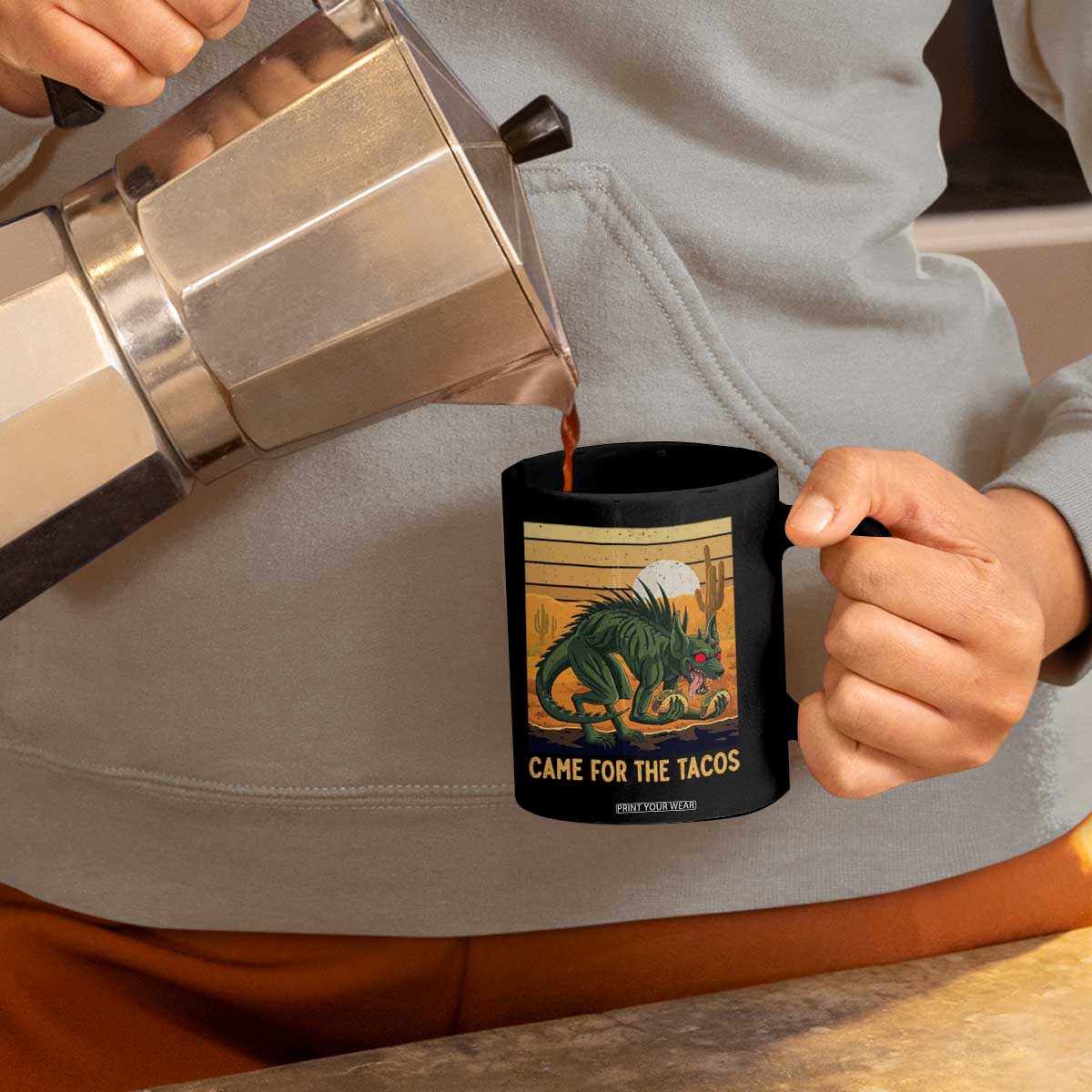 Funny Chupacabra Taco Lover Coffee Mug Came For The Tacos TS12 Print Your Wear