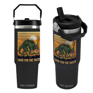 Funny Chupacabra Taco Lover Flip Straw Tumbler Came For The Tacos TS12 One Size: 30 oz Black Print Your Wear