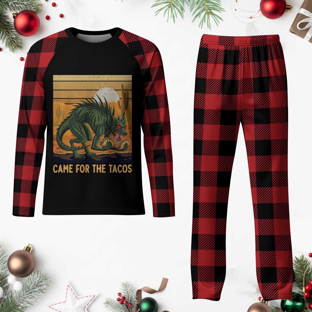 Funny Chupacabra Taco Lover Plaid Pajama Set Came For The Tacos TS12 Buffalo Plaid Print Your Wear