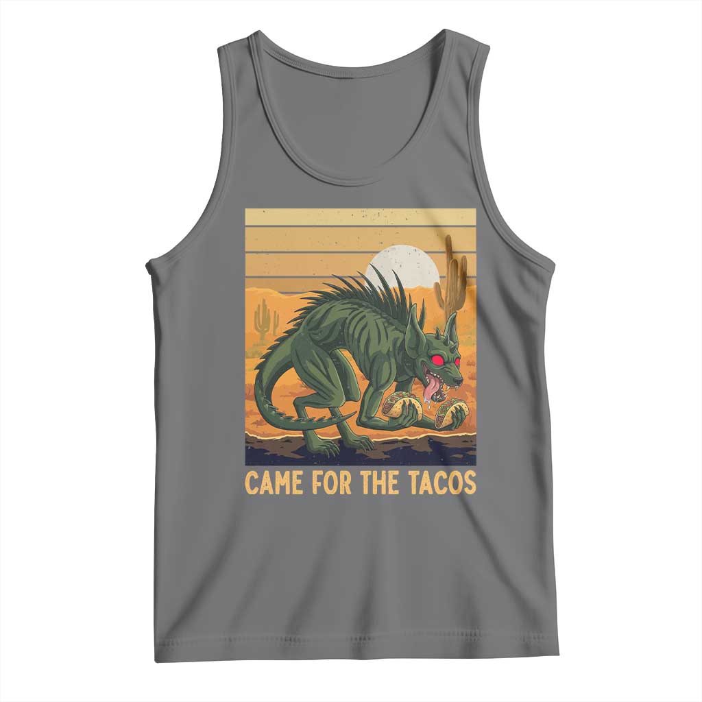 Funny Chupacabra Taco Lover Tank Top Came For The Tacos TS12 Black Heather Print Your Wear