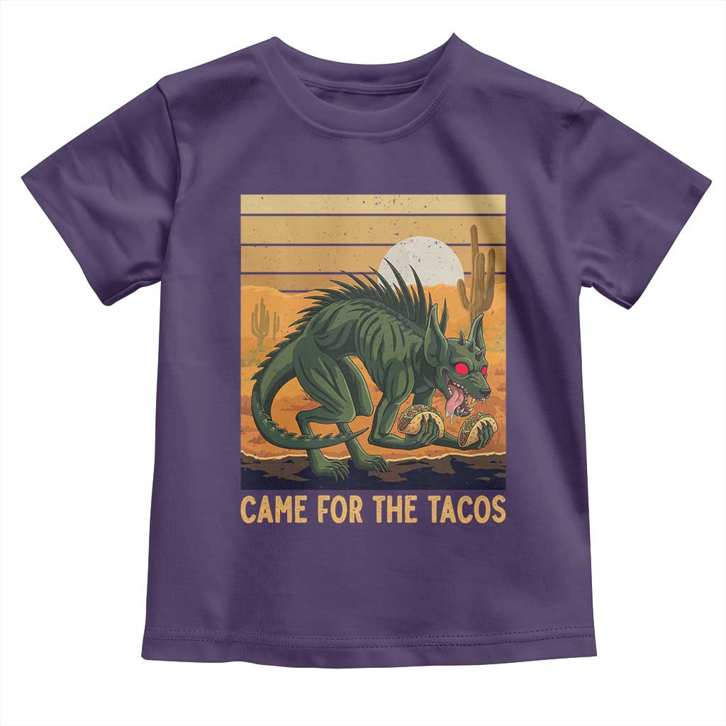 Funny Chupacabra Taco Lover Toddler T Shirt Came For The Tacos TS12 Purple Print Your Wear