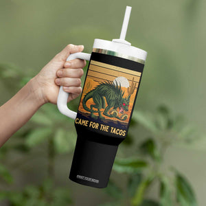 Funny Chupacabra Taco Lover Tumbler With Handle Came For The Tacos TS12 Print Your Wear