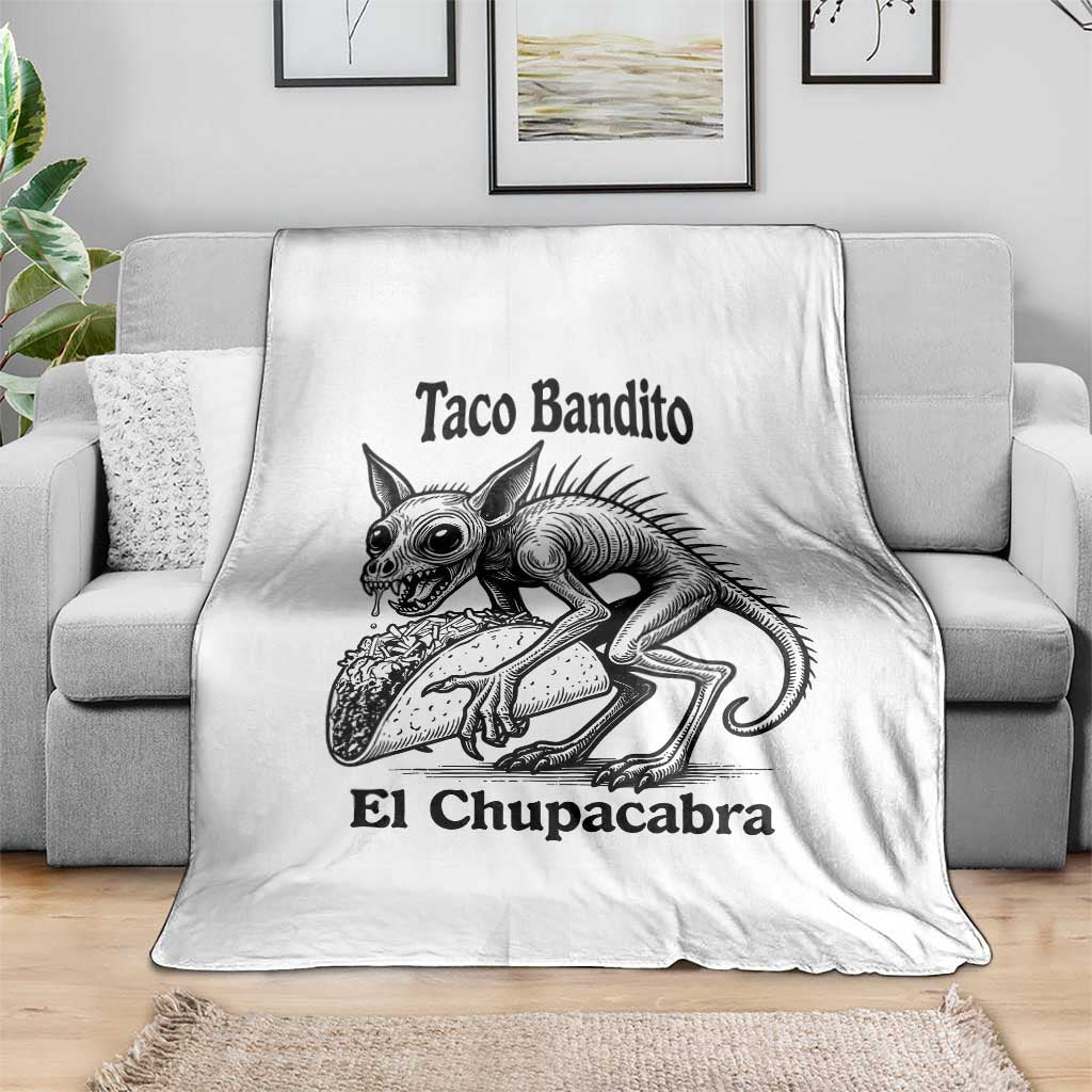 Funny Chupacabra Taco Bandito Throw Blanket Gift For Mexican Food Fan TS12 Print Your Wear