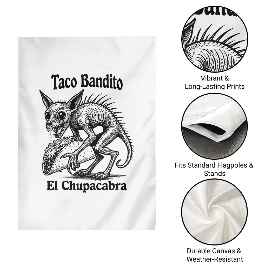 Funny Chupacabra Taco Bandito Garden Flag Gift For Mexican Food Fan TS12 Print Your Wear