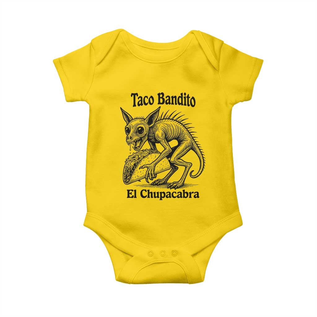 Funny Chupacabra Taco Bandito Baby Onesie Gift For Mexican Food Fan TS12 Daisy Print Your Wear