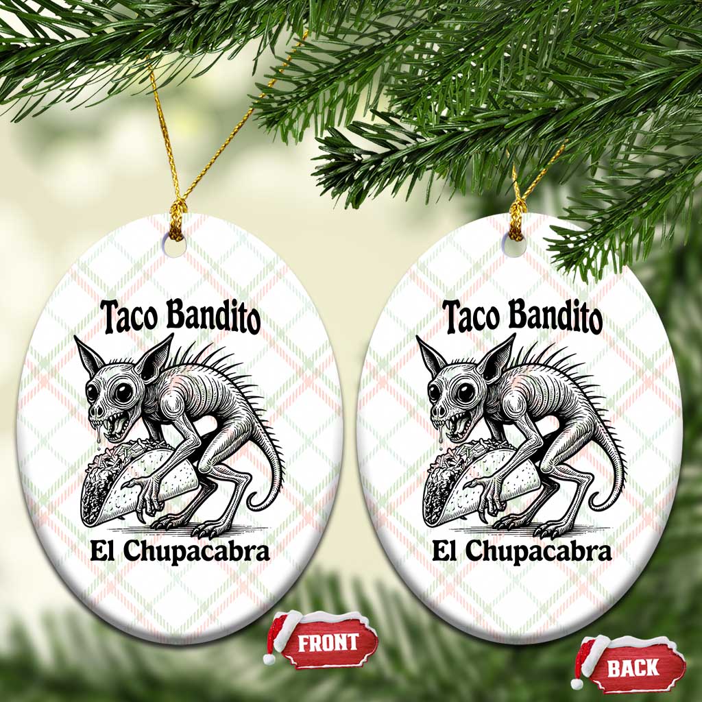 Funny Chupacabra Taco Bandito Ceramic Ornament Gift For Mexican Food Fan TS12 Print Your Wear