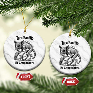 Funny Chupacabra Taco Bandito Ceramic Ornament Gift For Mexican Food Fan TS12 1pc White Marble Print Your Wear