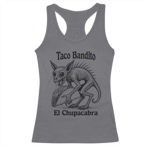 Funny Chupacabra Taco Bandito Racerback Tank Top Gift For Mexican Food Fan TS12 Charcoal Print Your Wear