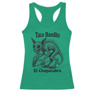 Funny Chupacabra Taco Bandito Racerback Tank Top Gift For Mexican Food Fan TS12 Irish Green Print Your Wear