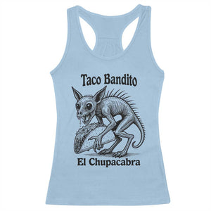 Funny Chupacabra Taco Bandito Racerback Tank Top Gift For Mexican Food Fan TS12 Light Blue Print Your Wear