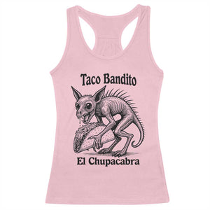 Funny Chupacabra Taco Bandito Racerback Tank Top Gift For Mexican Food Fan TS12 Light Pink Print Your Wear
