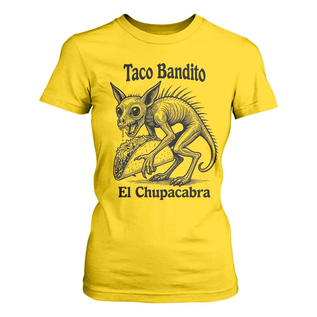 Funny Chupacabra Taco Bandito T Shirt For Women Gift For Mexican Food Fan TS12 Daisy Print Your Wear