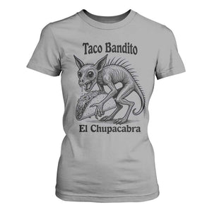 Funny Chupacabra Taco Bandito T Shirt For Women Gift For Mexican Food Fan TS12 Sport Gray Print Your Wear