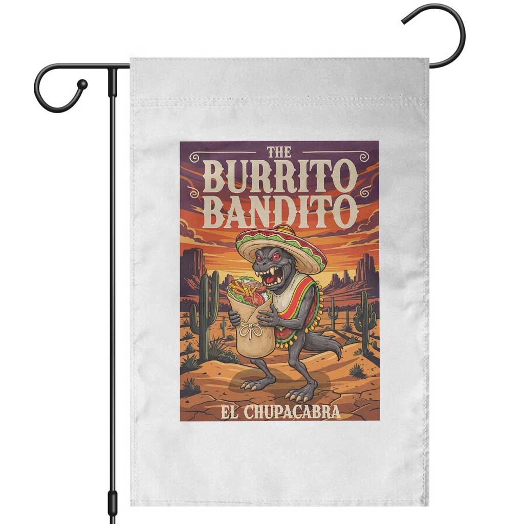 Funny El Chupacabra Burrito Bandito Garden Flag Cinco De Mayo Gift TS12 White Print Your Wear