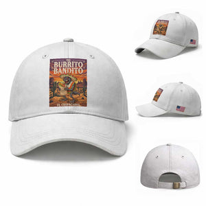 Funny El Chupacabra Burrito Bandito Baseball Cap Cinco De Mayo Gift TS12 Baseball Cap Universal Fit White Print Your Wear