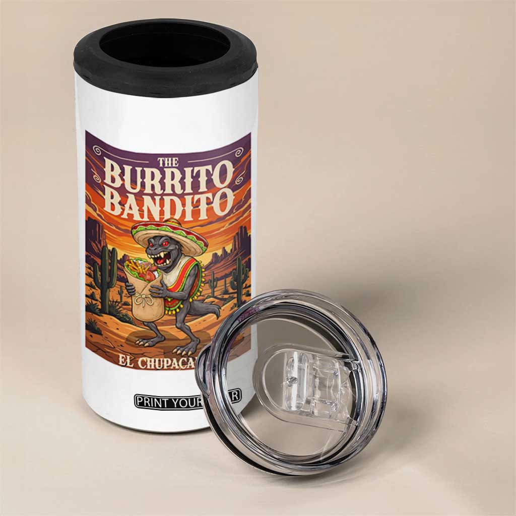 Funny El Chupacabra Burrito Bandito 4 in 1 Can Cooler Tumbler Cinco De Mayo Gift TS12 Print Your Wear