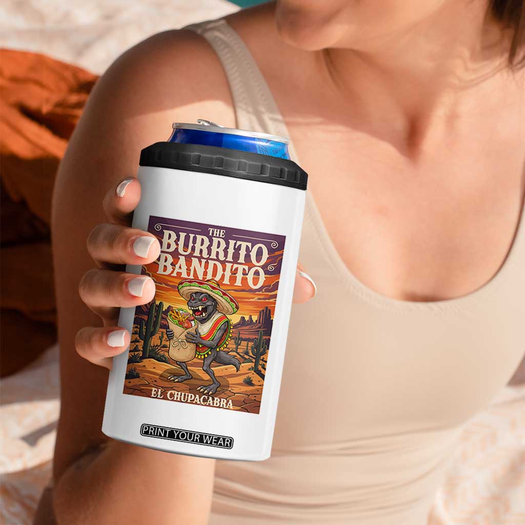 Funny El Chupacabra Burrito Bandito 4 in 1 Can Cooler Tumbler Cinco De Mayo Gift TS12 Print Your Wear