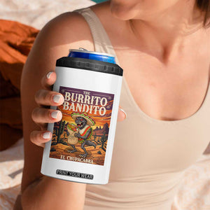 Funny El Chupacabra Burrito Bandito 4 in 1 Can Cooler Tumbler Cinco De Mayo Gift TS12 Print Your Wear